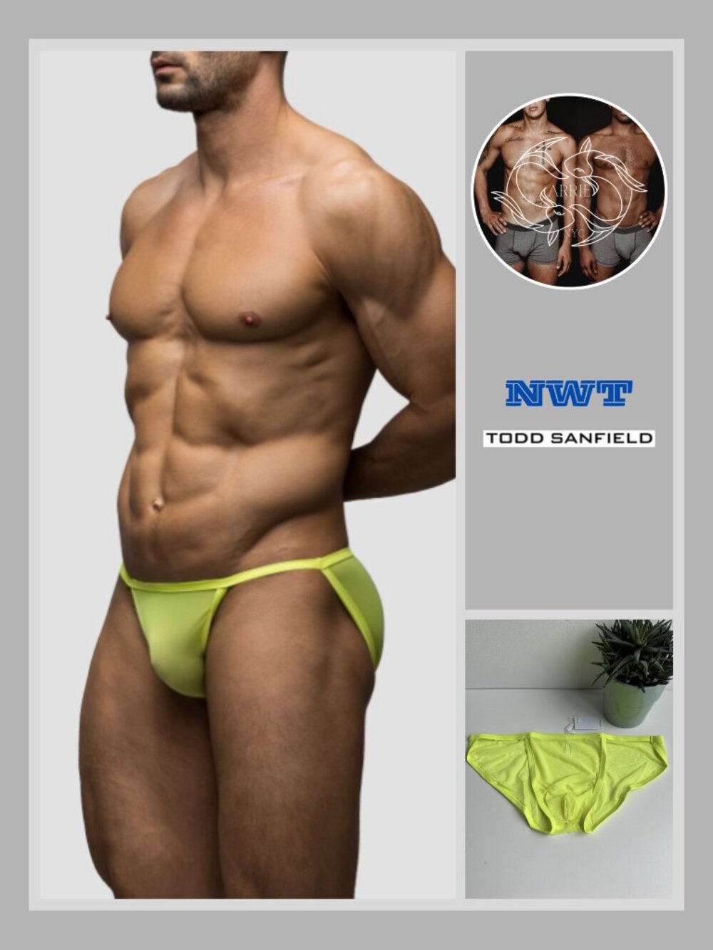 Todd Sanfield - Minimal Mesh Endurance Brief - Cyber Yellow (L)